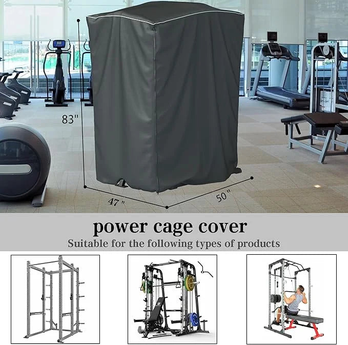 Power Cage Cover,Strength Training Power Cage Covers,84" H x 47" L x 69" W-Squat Rack Cage Accessories Outdoor And indoor ...