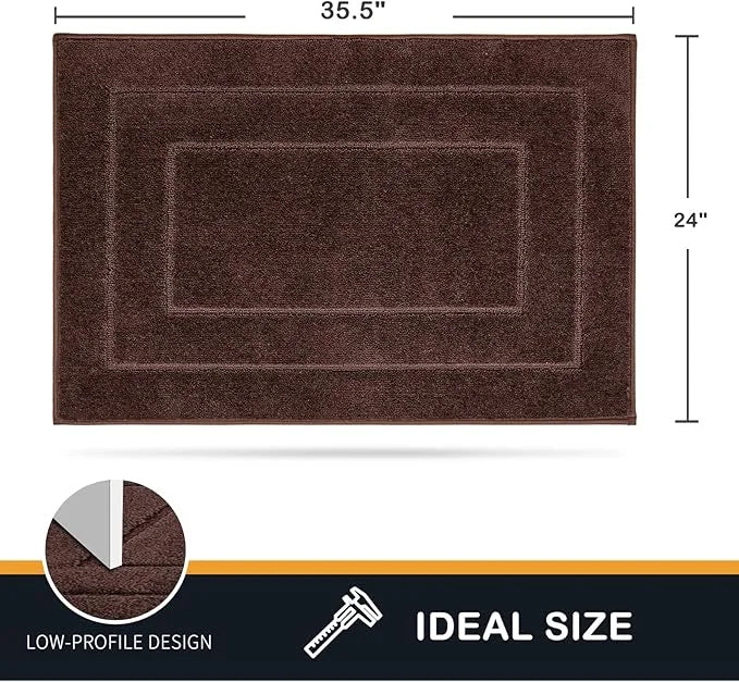 PURRUGS Dirt Trapper Door Mat 24" x 36", Non-Slip/Skid Machine Washable Entryway Rug, Dog Door Mat, Super Absorbent Welcom...