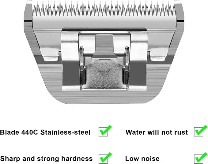 Size 10W/7FW/5FW/4FW Detachable Dog,Cat,Sheep & Horse Grooming Wide Blades Set,Compatible with Andis,Oster A5,Wahl KM10 Se...