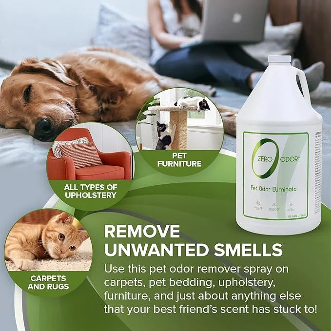Zero Odor - Pet Odor Eliminator for strong odor, Eliminate Air & Surface Odors – Patented Molecular Technology Best For Ca...