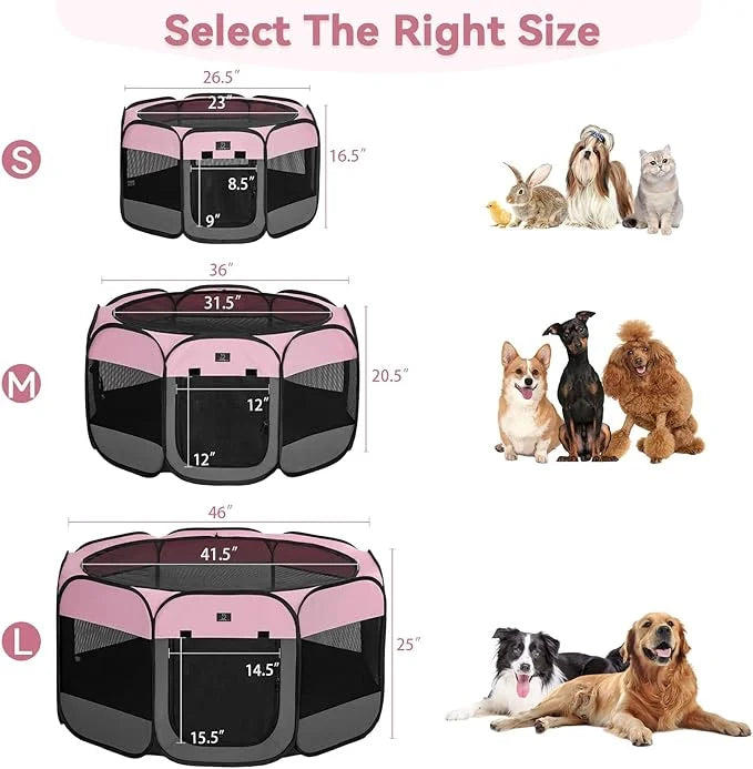 A4Pet Dog Playpen, Pet Playpen Indoor/Outdoor - Portable, Foldable Design - Ideal for Puppies, Kittens, and Small Animals ...