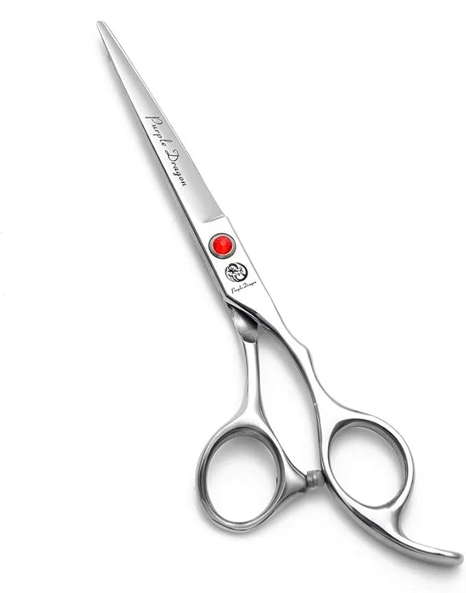 Purple Dragon 4“/5"/5.5"/6"/6.5"/7"/7.5"/8"/9"/10" Sharp Edge Salon Hair Cutting Shears - Pet/Dog Grooming Scissors with B...