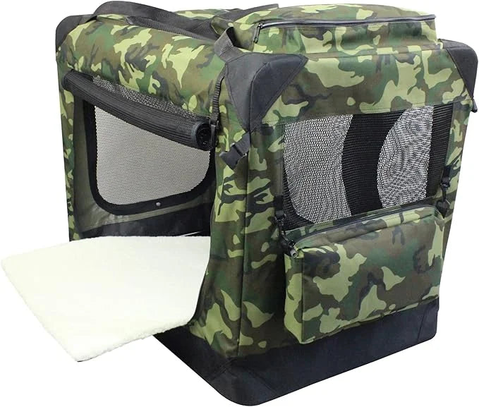 EliteField 3-Door Folding Soft Dog Crate with Carrying Bag and Fleece Bed (2 Year Warranty), Indoor & Outdoor Pet Home (36...
