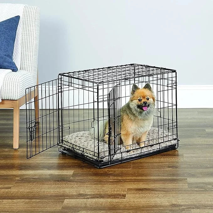 New World Newly Enhanced Double Door New World Dog Crate, Includes Leak-Proof Pan, Floor Protecting Feet, & New Patented F...