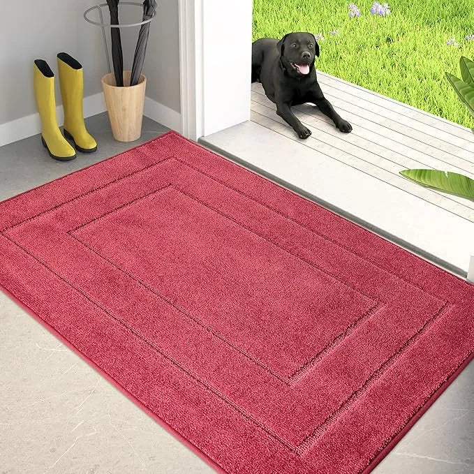 PURRUGS Dirt Trapper Door Mat 32" x 47.5", Non-Slip/Skid Machine Washable Entryway Rug, Dog Door Mat, Super Absorbent Welc...