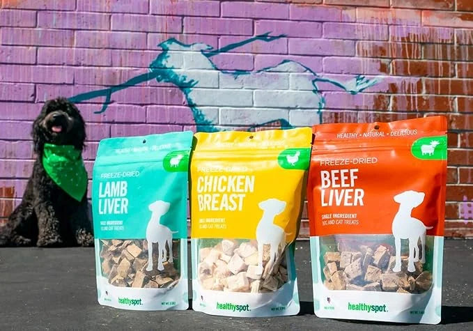 Healthy Spot / Mind Body Bowl - 2.5 oz Chicken Breast Freeze-Dried Treats - Healthy Snacks for Dogs and Cats, 1 Pack - Pro...