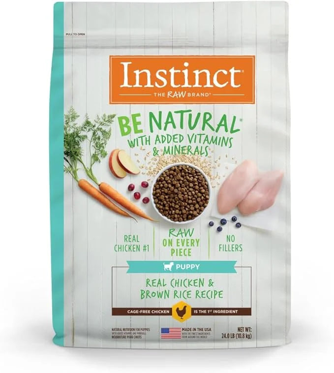 Instinct Be Natural Puppy Real Chicken & Brown Rice Recipe Natural Dry Dog Food, 24 lb. Bag - Product Image