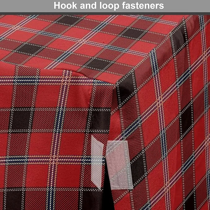 Lunarable Buffalo Plaid Dog Crate Cover, Arrangement with Lumberjack Themes Geometric Concept Pattern Print, Easy to Use P...