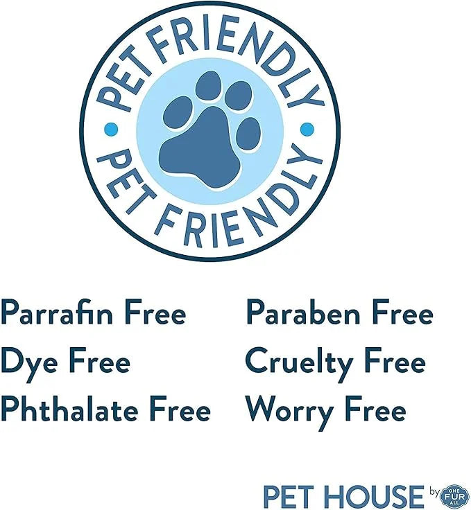 One Fur All Pet House Scented Candle, 9 OZ Glass Jar, 100% Plant-Based Soy Candle with a Cotton Wick, Clean Burning, Long ...
