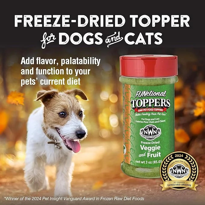 Northwest Naturals Freeze-Dried Veggie & Fruit Functional Topper - for Dogs & Cats - Healthy, Limited Ingredients, Human G...