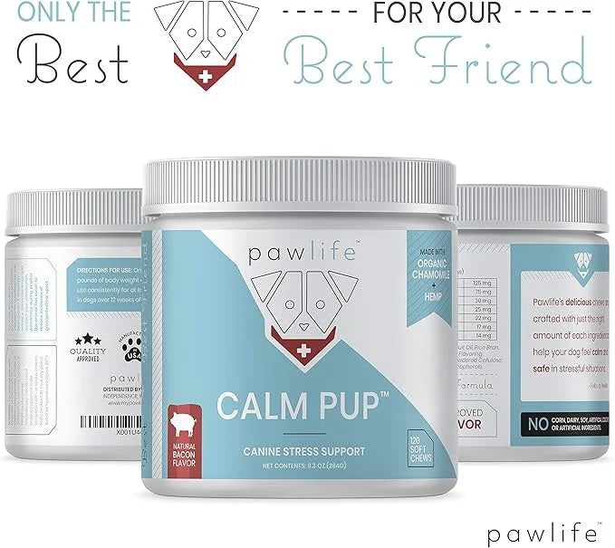 Hemp Dog Calming Chews - Anxiety Relief Treats, 120 Calming Treats for Dogs, Calm Pup Dog Anxiety Relief & Joint Support, ...