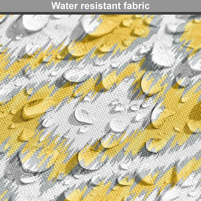 Lunarable Mustard Dog Crate Cover, Eastern Ikat Style Pattern with Modern Blurry Color Distortion Effects, Easy to Use Pet...