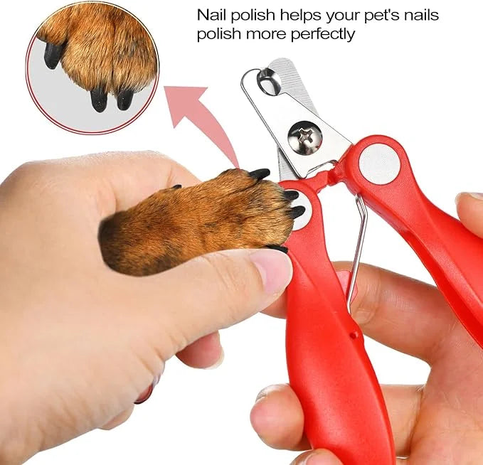 2 Pack Professional Dog Nail Trimmer, Safety Guard Pet Nail Clipper for Dogs, Sharp Pet Nail Trimmer with Nail File, Claw ...