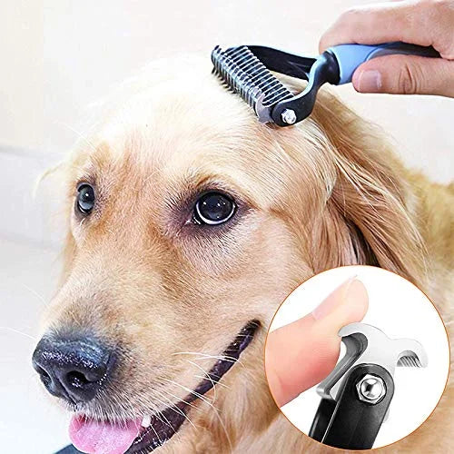 pets grooming tools (PPGT-002 pink) Premium Pet Dematting Comb – Exceptional Grooming Accessory for Pets - Product Image
