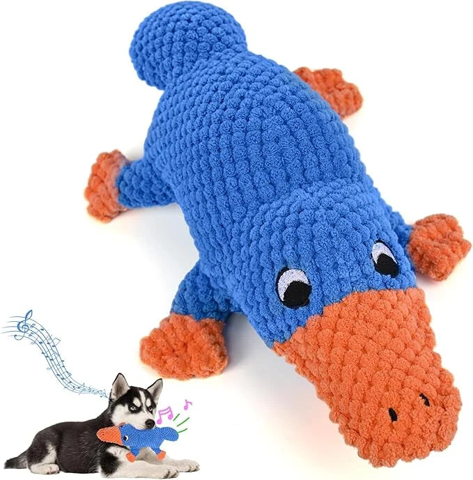 Vitscan Squeaky Dog Toys for Aggressive Chewers Large Breed, Large Dog Toys for Big Dogs, Stuffed Platypus Tough Plush Dog...