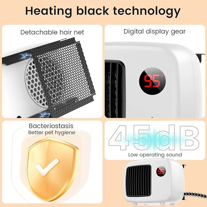 Dog House Heater, 300-600W Pet Heating for Dogs Chicken Coops Garage Greenhouse Gift for Farm Garden Lover, Anti Chew Cord...