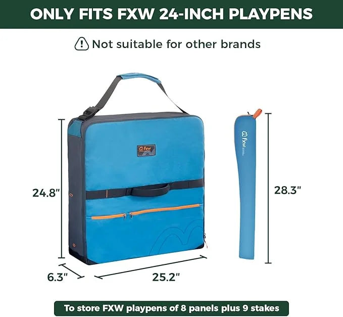 FXW Dog Playpen Storage Bag, Fits 24" H 8 Panels & Partition Connector, Fits for 24"/32" H Homeplus/Rollick/Instant Dog Pl...