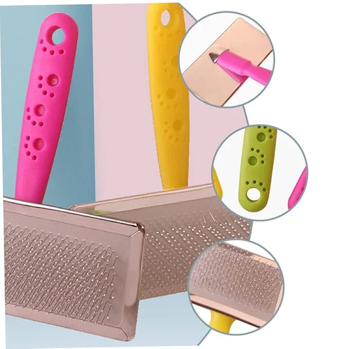 Mipcase 3pcs Pet Comb Hair Tool Tool Cleaning Tool Pet Brush Dog Slicker Brush Self Cleaning Dog Combs for Grooming Stainl...