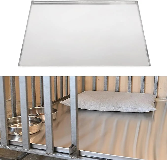 41x27.38x1 Replacement Tray for Dog Crate, Stainless Steel, Chew-Proof and Crack-Proof Dog Kennel Tray Replacement - Produ...
