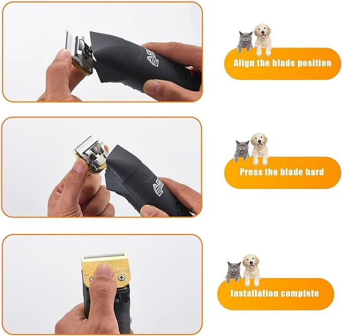 10 Blades Compatible With Andis/Oster A5/Wahl KM-10 Series Dog Clippers - Detachable Replacement Grooming Blades (Gold 10#...