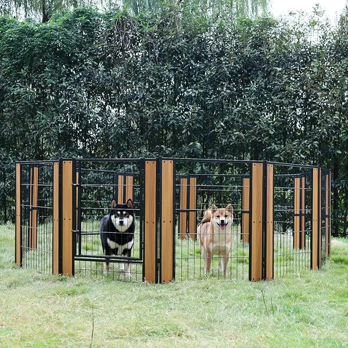 Heavy Duty Dog Playpen - 32 Inch Height - Indoor/Outdoor Pet Fence - Foldable Exercise Pen for Medium & Small Dogs - Produ...
