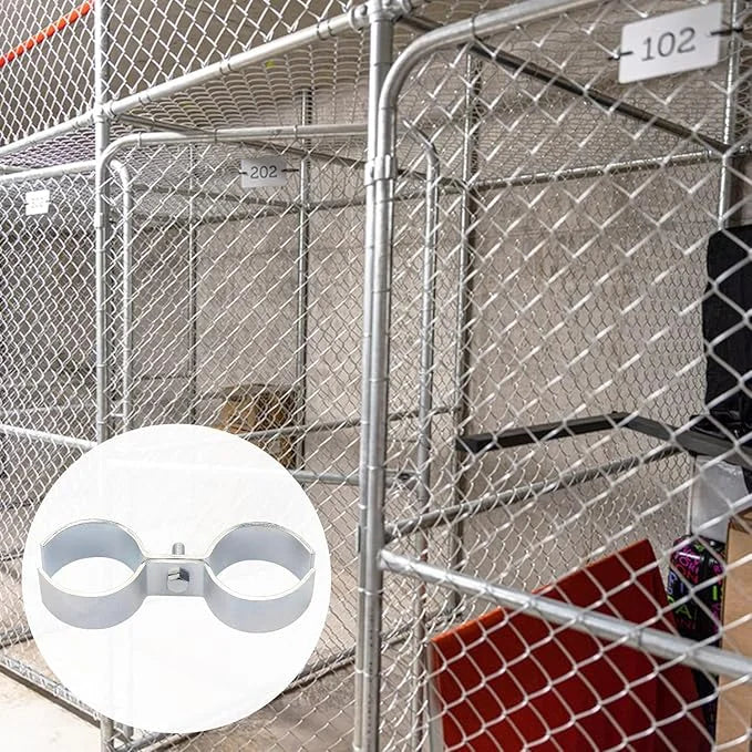 12 Packs 1 Inch Kennel Clamps, Saddle Clamps, dog kennel clamps, by GENHAKON - Product Image