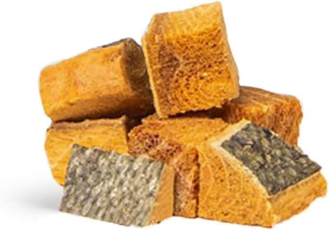 HOLI Freeze Dried Salmon Dog Treats - with Omega 3 and 6 Fish Oil - All Natural Dog Treats - Human Grade - Wild Caught Ski...