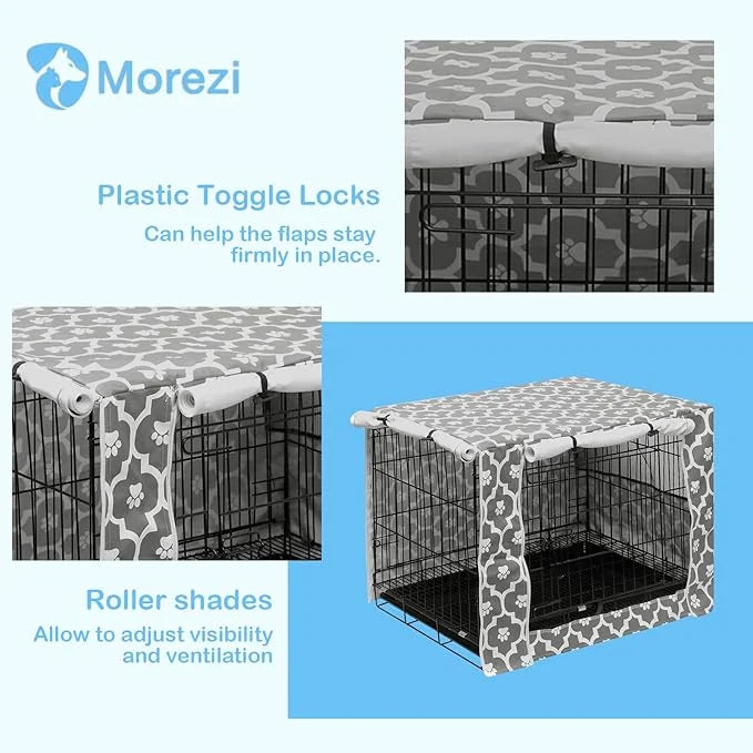 Dog Crate Cover Kennel Dogs Covers fits Small Medium Large crates cage Heavy Nylon Waterproof soundproof Indoor Outdoor - ...