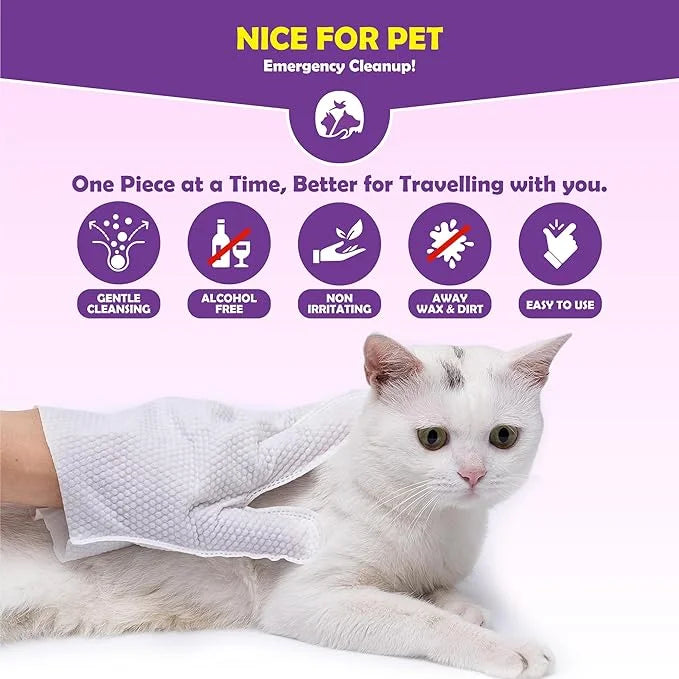 Flintstone Dog Wipes Cleaning Deodorizing - Hypoallergenic Cat Wipes - Extra Thick Wet Dog Wipes for Paws and Butt - Daily...