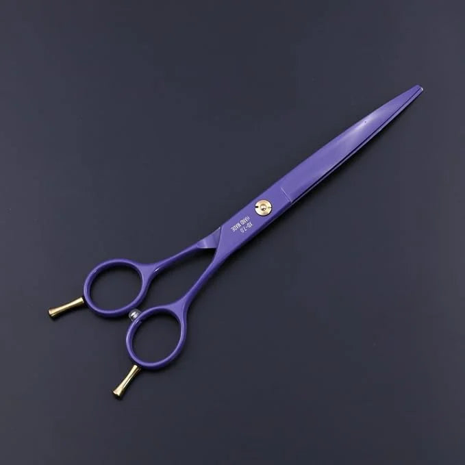Purple Dragon 7.0 inch Professional Dog Grooming Hair Cutting Scissor &Curved Scissor&Chunker Shear Kit with Bag - for Pet...