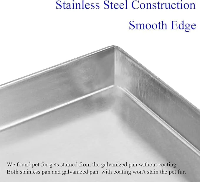 41x27.38x1 Replacement Tray for Dog Crate, Stainless Steel, Chew-Proof and Crack-Proof Dog Kennel Tray Replacement - Produ...