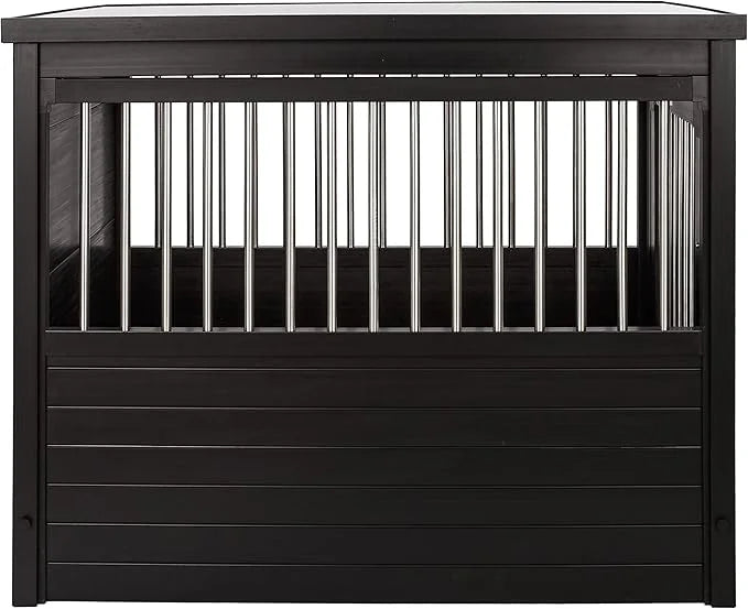 New Age Pet ECOFLEX Dog Crate End Table - Furniture-Style Pet Crate for Crate Trained Dogs - Stainless Steel Tubing & a La...