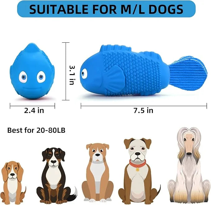 WinTour Dog Chew Toys for Aggressive Chewers, Squeaky Dog Toys, Almost Indestructible Dog Toys for Aggressive Chewers, Dur...