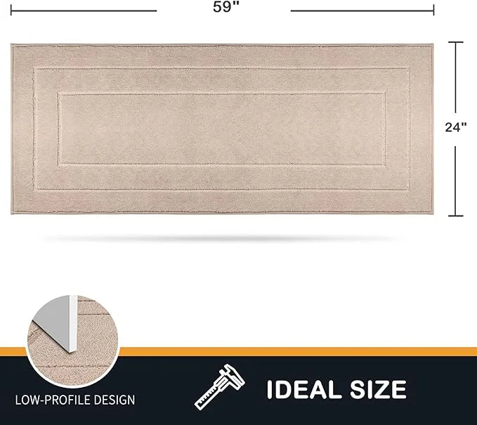 PURRUGS Dirt Trapper Door Mat 24" x 59.5", Non-Slip/Skid Machine Washable Entryway Rug, Dog Door Mat, Super Absorbent Welc...