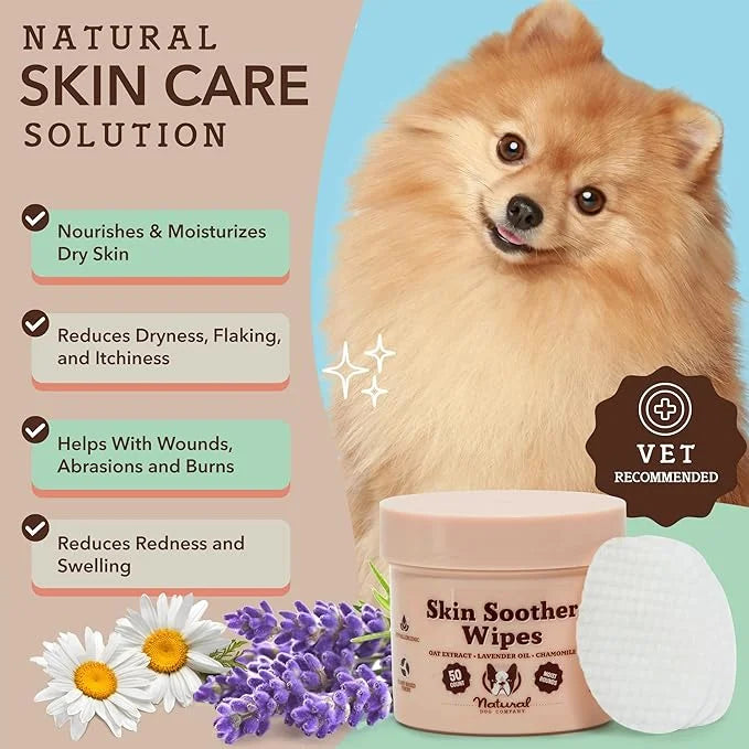 Natural Dog Company Healing Balm Wipes & Travel Sticks Bundle, Hypoallergenic, Cleaning & Deoderizing Wipes for Dogs, Plan...