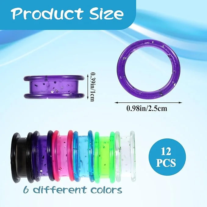 12Pcs Soft Silicone Scissors Finger Ring, Thumb Insert Protection Accessory for Animal Hair Shears, Professional Barbers -...