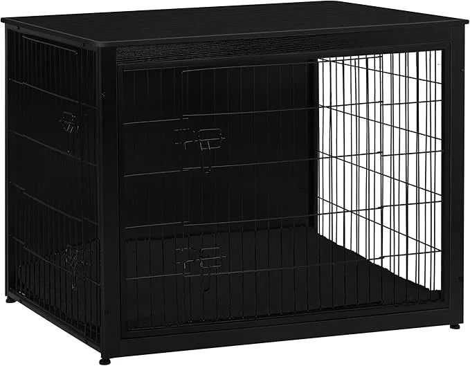 DWANTON Dog Crate Furniture with Cushion, Wooden Kennel Table with Double Doors, Indoor Dog House, Extra Large Size, 43.3"...