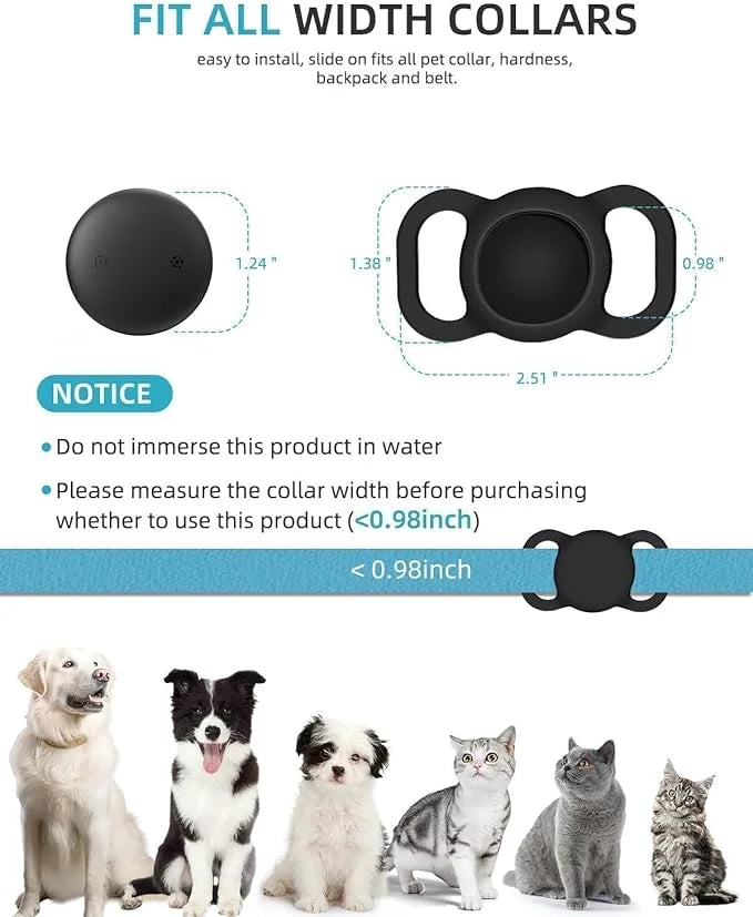 VB GPS Tracker for Dogs (2 Pack), Mini GPS Cat Tracker, Smart Pet Activity Tracker (iOS Only), No Monthly Fee, Compatible ...