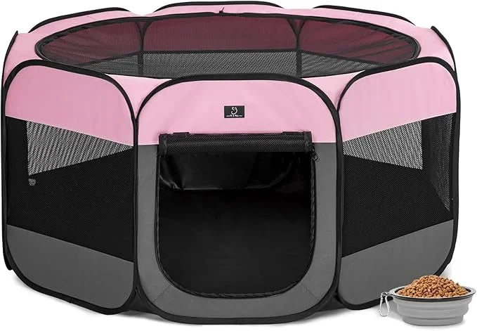 A4Pet Dog Playpen, Pet Playpen Indoor/Outdoor - Portable, Foldable Design - Ideal for Dogs, Kittens, and Small Animals - R...