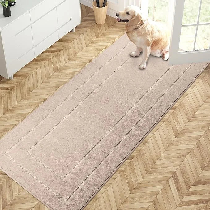 PURRUGS Dirt Trapper Door Mat 32" x 70", Non-Slip/Skid Machine Washable Entryway Rug, Dog Door Mat, Super Absorbent Welcom...