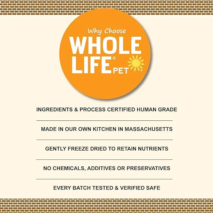 Whole Life Pet Just One Chicken - Dog Treat Or Topper - Human Grade, Freeze Dried, One Ingredient - Protein Rich, Grain Fr...