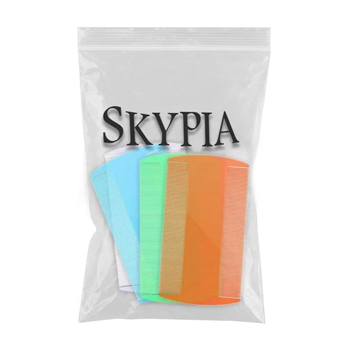 SKYPIA 4 Packs Multi-Purpose Grooming Comb - Fine Tooth for Removing Fleas, Ticks, Lice, and Dandruff from Dogs, Cats, Pup...