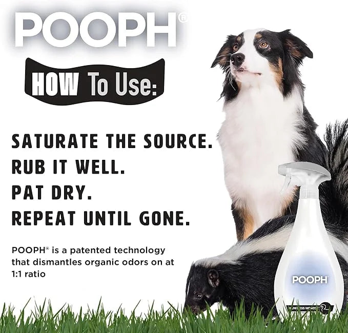 POOPH® Skunkless Wonder™ Spray | High-Potency Skunk Odor Eliminator Works on Pets, Fur, Clothing, Furniture & Items – Unsc...