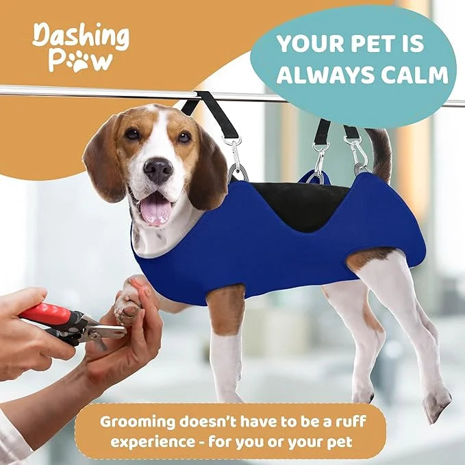 Dog Grooming Hammock – Sturdy & Safe Dog Hammock for Grooming with Durable Carabiner Clips & Straps – Soft, Comforting Dog...