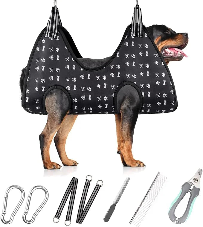Pet Dog Grooming Hammock Harness for Nail Trimming (XXL 120lb), Dog Sling for Cutting Nail, Dog Hanging Holder Hanger for ...