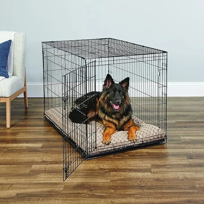 New World Newly Enhanced Single Door New World Dog Crate, Includes Leak-Proof Pan, Floor Protecting Feet, & New Patented F...
