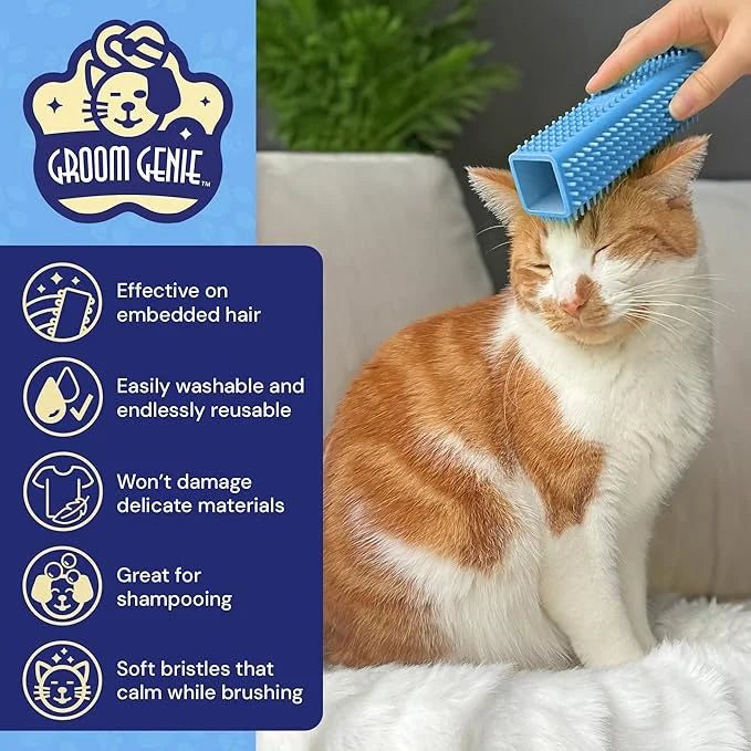 Magic Pet Hair Block Brush (Sky Blue) | Ultimate Dog & Cat Hair Remover for Sofa, Furniture, Carpet, Bedding, and Clothing...