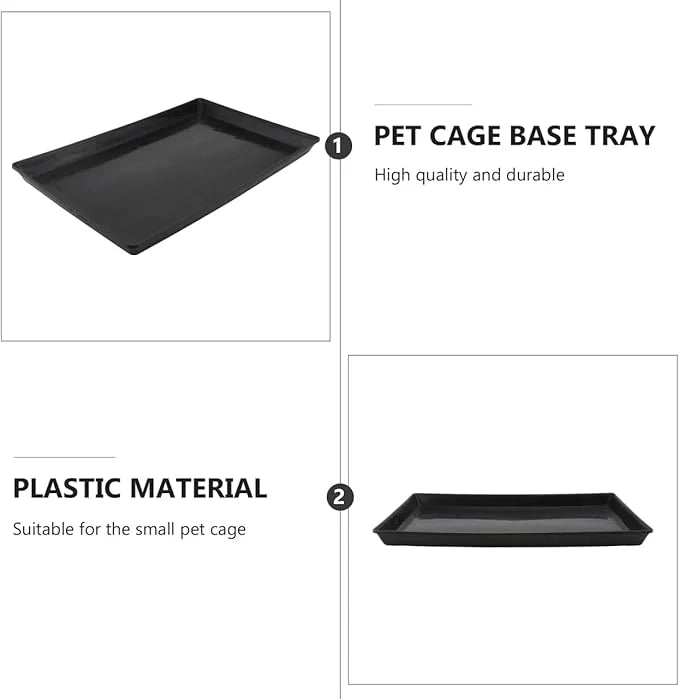 Dog Crate Pan, Plastic Pet Cage Base Tray, Leakproof Replacement Bedpan, Odor Resistant, Hygienic and Safe - Product Image