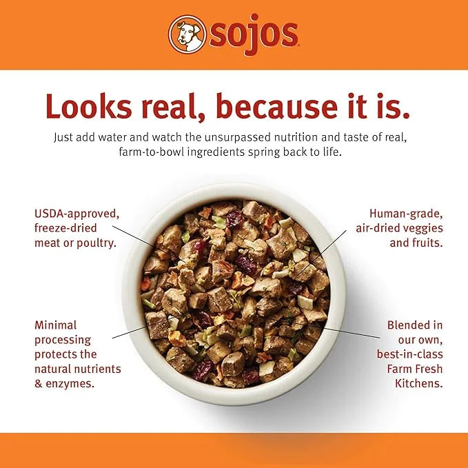 Sojos Complete Beef Recipe Dehydrated Dog Food, 7 lb, Yellow - Product Image