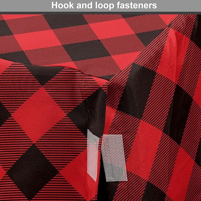 Lunarable Buffalo Plaid Dog Crate Cover, Grid Style Illustration with Horizontal Lines Pattern Diamond, Easy to Use Pet Ke...